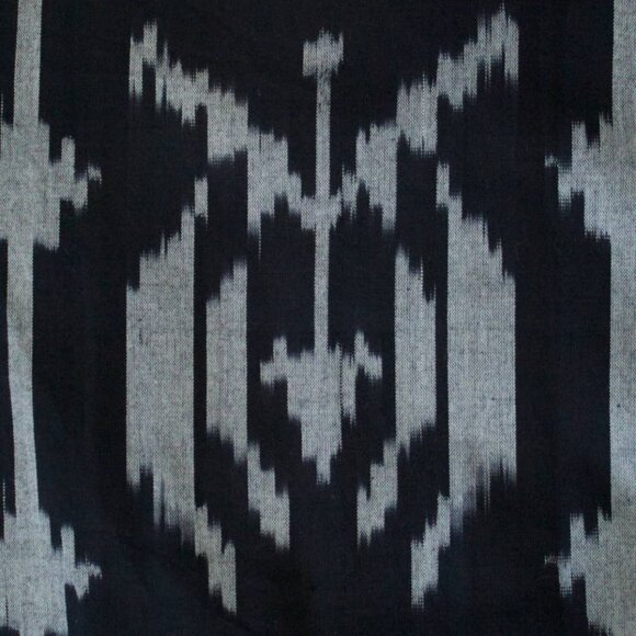 Fair Trade Genuine Ikat Black Wrap Dress 100% Cotton NWT Medium Passion Lilie - Picture 9 of 13